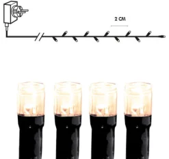 SERIE LED Ljusslinga Crispy Ice White 540L 10,8m Svart