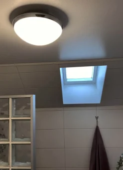 SIRACUSA LED-Plafond Bad 28,4cm Krom/Vit IP44