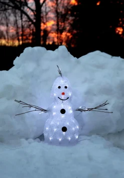 Snögubbe 38 cm Crystalo Dekorationsfigur