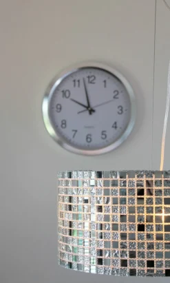 SPEGELMOSAIK Takpendel 40cm Krom