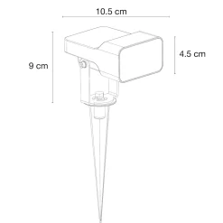 STELLA Trädgårdsspot 9cm 12V Grå IP65