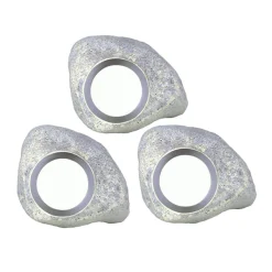 STONELIGHT 3-Pack Dekorationssten 10cm Grå 12V IP44