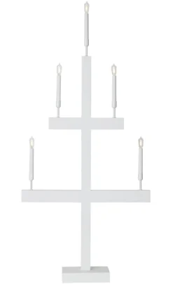 STORM Träljusstake 118cm Vit