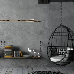 SVALA Taklampa LED 114cm Svart
