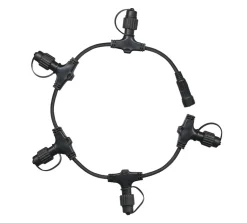 SYSTEM 24 Förgrening 5st 70cm IP44 Svart