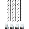 SYSTEM LED EXTRA Ljusgardin 2m 102LED Kallvit/Svart IP44