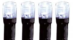 SYSTEM LED EXTRA Ljusgardin 2m 102LED Kallvit/Svart IP44