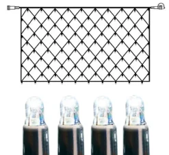 SYSTEM LED EXTRA Ljusnät 2m 100LED Kallvit/Svart IP44