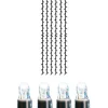 System LED Ljusgardin Extra 1*4m 204LED Svart/Kallvit