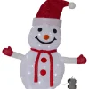TECIDY Utomhusdekoration Snögubbe Batteri 70cm Vit/Röd