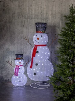 TECIDY Utomhusdekoration Snögubbe 90cm Vit