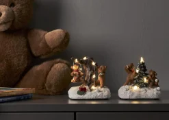 TEDVILLE Björnlek Batteri 10cm Flerfärgad