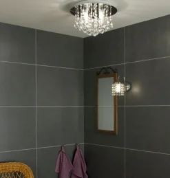 TERESA Plafond Bad 36cm Krom/Klar IP44