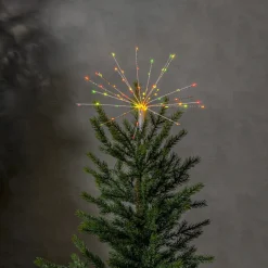 TOPSY Julgransbelysning Toppstjärna Batteri 35cm 100LED Silver