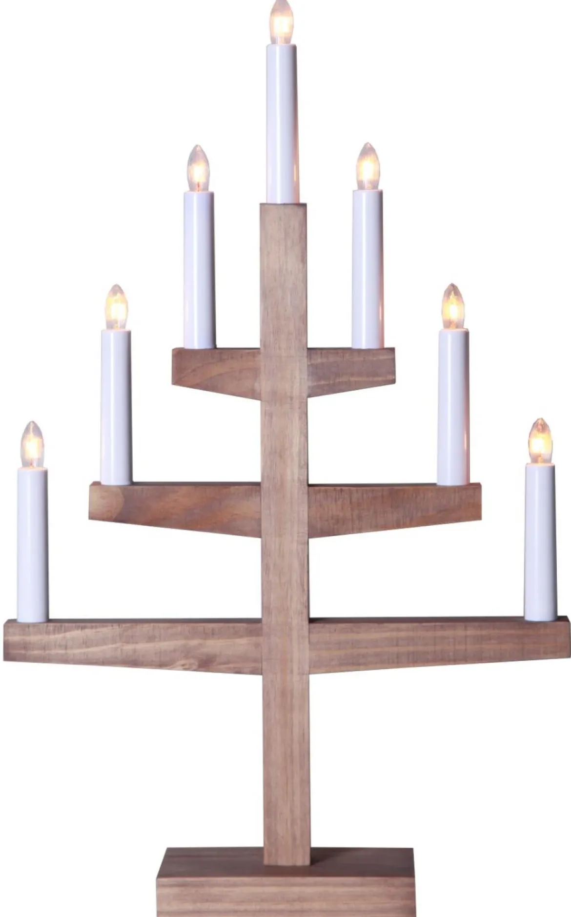 TRAPP Ljusstake 7L 54cm Brun