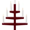TRAPP Ljusstake 7L 54cm Röd