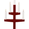 TRAPP Ljusstake 5L 46cm Röd