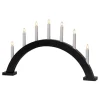TRAPP Träljusstake 7L 34cm Båge Svart
