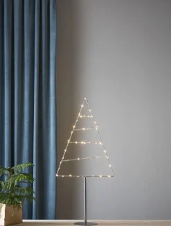 TRIANGLE Dekorationsträd 60LED 90cm Silver