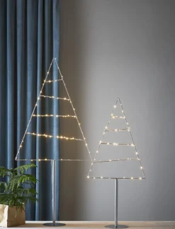 TRIANGLE Dekorationsträd 60LED 90cm Silver