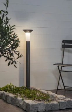 VALTA Solcells-pollare Sensor 55/90cm Grafit