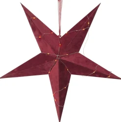 VELVET Pappersstjärna 60cm 40LED Röd