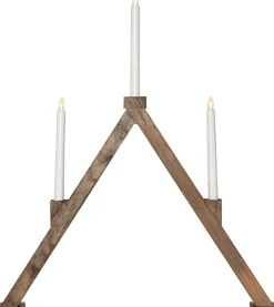 VIKA Ljusstake Batteri 64cm LED Brun