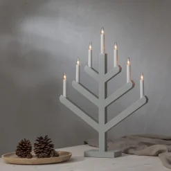 VINGA Ljusstake 7L 62cm Grå