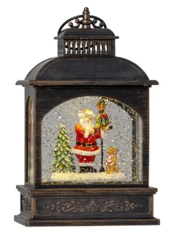 VINTER Lykta med Tomte 21cm Brons