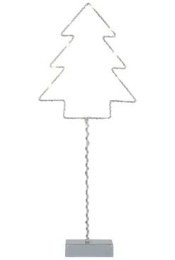 WIRY GRAN Bordsdekoration 16cm 12LED Grå