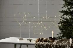 WIRY GRAN Bordsdekoration 16cm 12LED Grå