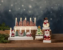 YULETIDE Ljusstake Batteri 5L 28cm Brun