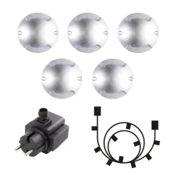 ZENIT DUO Decklight 7cm 5-Pack inkl. Trafo 12V IP67